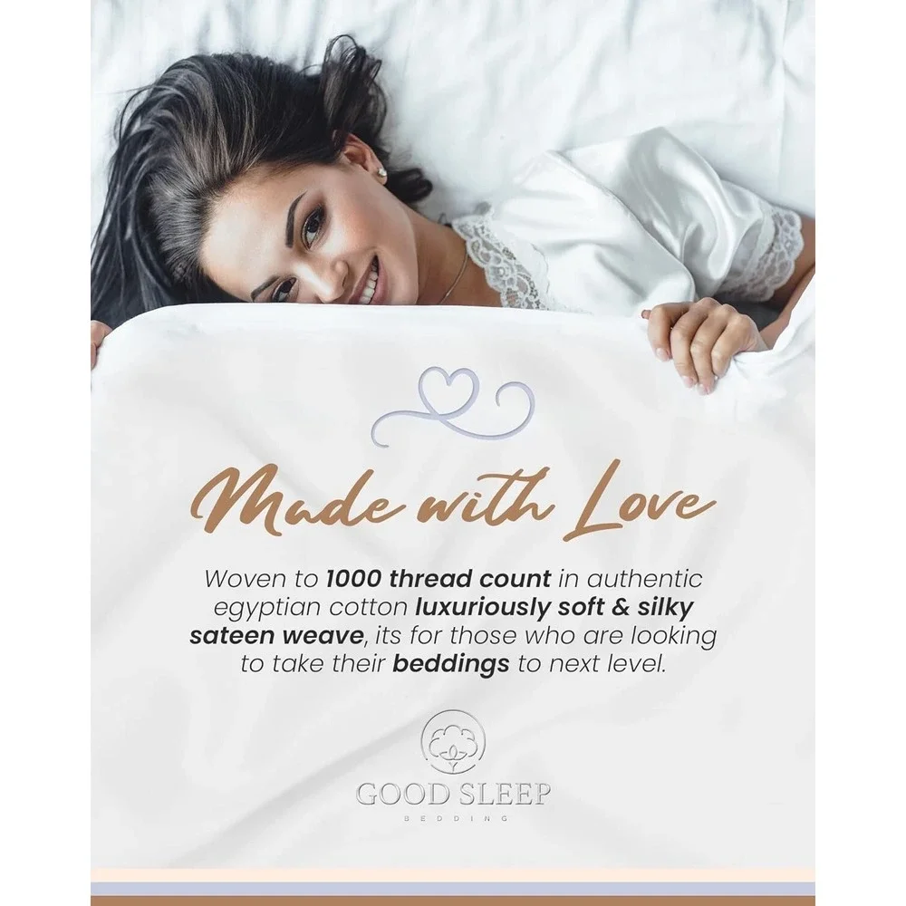 Good Sleep 1000 Thread Count KING Sheet Set Egyptian Cotton 4 Piece 16
